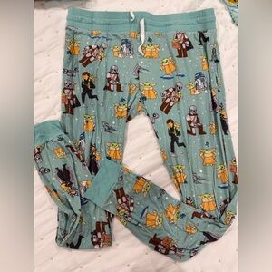 Little Sleepies Women's Pajama Pants Star Wars Grogu and Friends size small